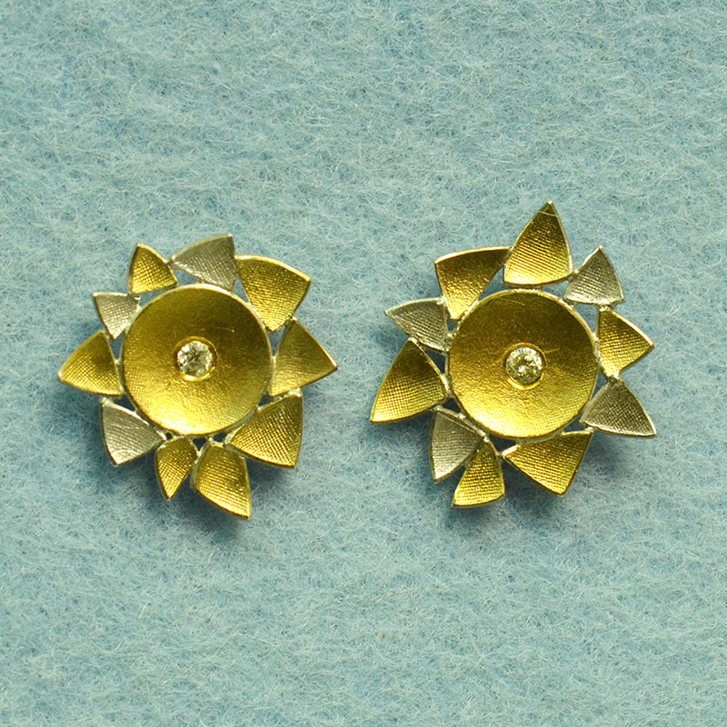 Ohrstecker, Silber 925, Feingold, Brillant, Robert Lucha, Ihr Goldschmied in Nürnberg
